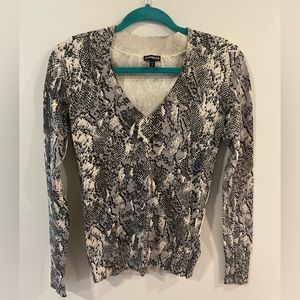 Express snake skin with gems long sleeve